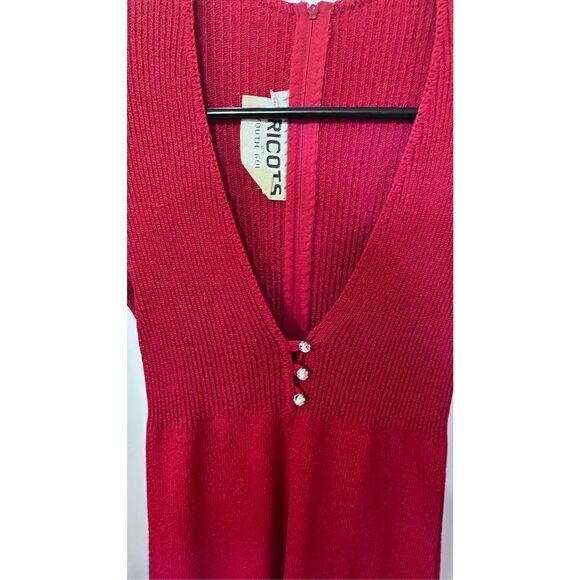 Tricots by Youth Guild Womens Ribbed Knit Long Sleeve Maxi Long Dress Red Size 6 - Picture 5 of 16